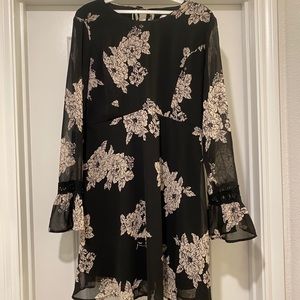 Black floral dress
